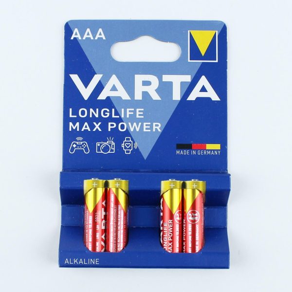 AAA İnce Kalem Pil Longlife Max Power Alkalin 4 Adet, Varta 4703