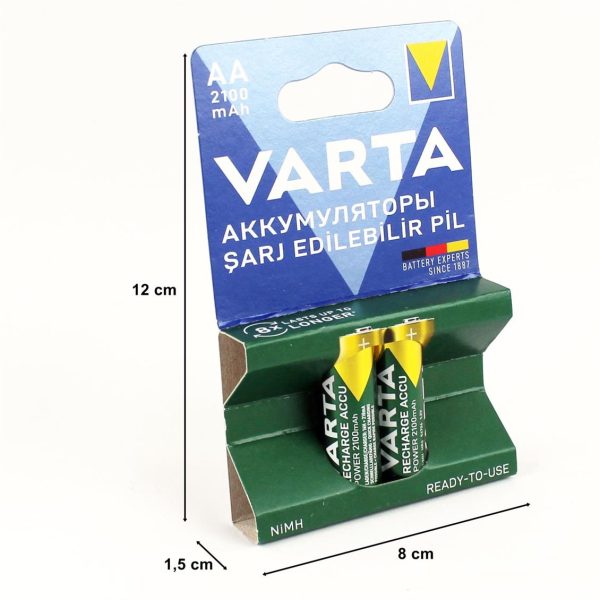 AA Şarjlı Kalem Pil 2 Adet, Varta 56706 - Görsel 3