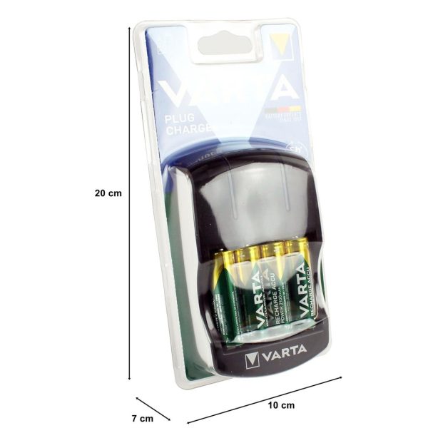Plug Şarj Cihazı 4x2100 Mah Şarjlı AA Kalem Pil ile, Varta 57647 - Görsel 3