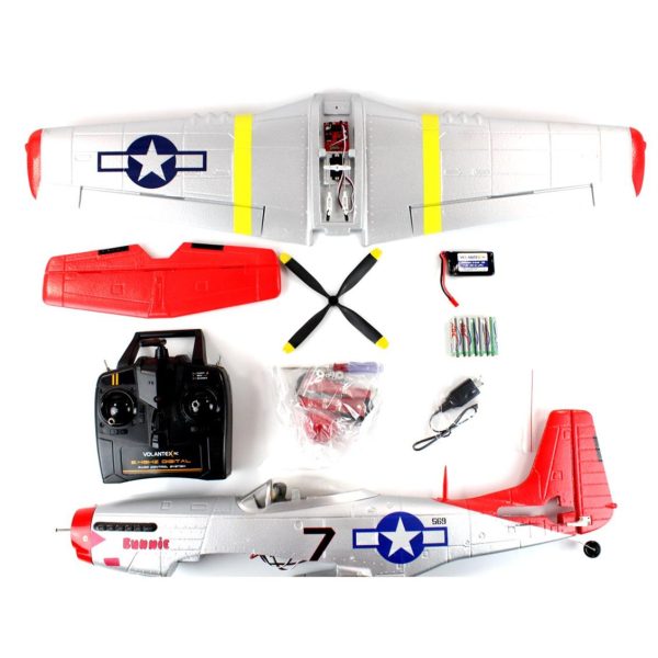 Mustang 75 cm.EPO Gövde Fırçasız RC Uçak, Volantex EXA768-1 - Görsel 3