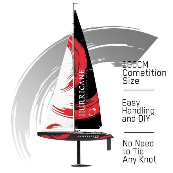 Hurricane 100 cm. ABS Yarış Tipi RC Yelkenli Tekne, Volantex EXA791-2 - Görsel 4