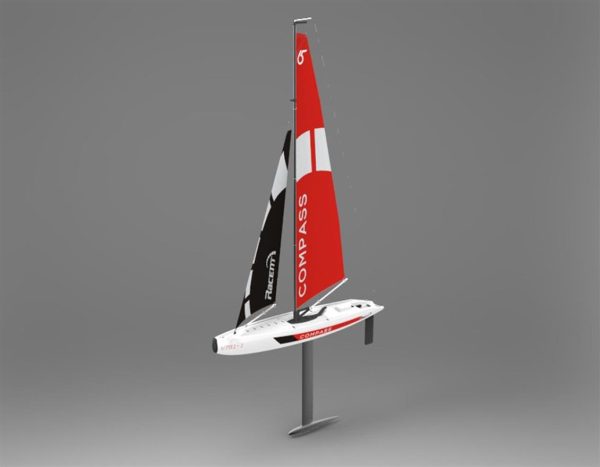 Compass 65 cm. ABS Yelkenli RC Yellkenli Tekne, Volantex EXA791-1 - Görsel 4