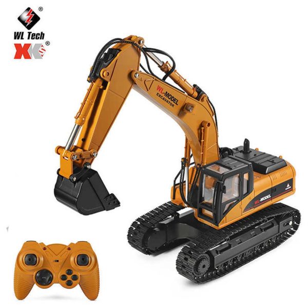 1/16 Metal Şase Metal Paletli Duman Jeneratörlü 23 Kanal RC Excavator, Wltoys 16800 - Görsel 2