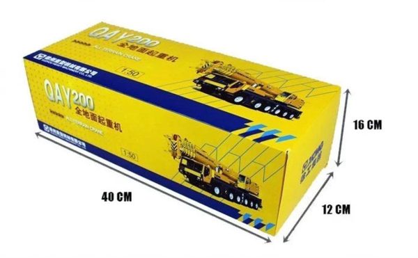 1/50 XCMG 200 Ton Tekerli Vinç Diecast Modeli, Yagao QAY200 - Görsel 5