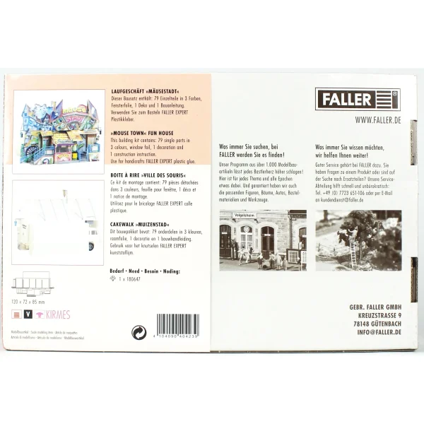 1/87 Fare kasabası eğlence evi maketi, Faller 140423 - Görsel 4