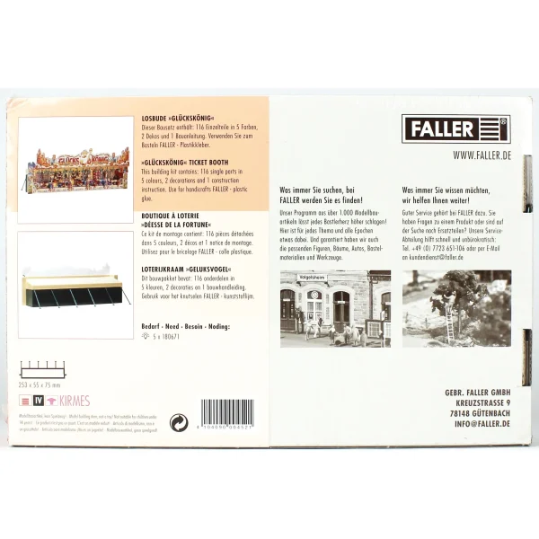 1/87 Glückskönig bilet gişesi maketi, Faller 140452 - Görsel 4