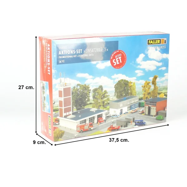 1/87 İtfaiye Polis ve Tamirhane Binaları Set Maketi, Faller 190083 - Görsel 4