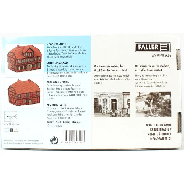 1/220 Eutin Ecza Binası Maketi, Faller 282773 - Görsel 4