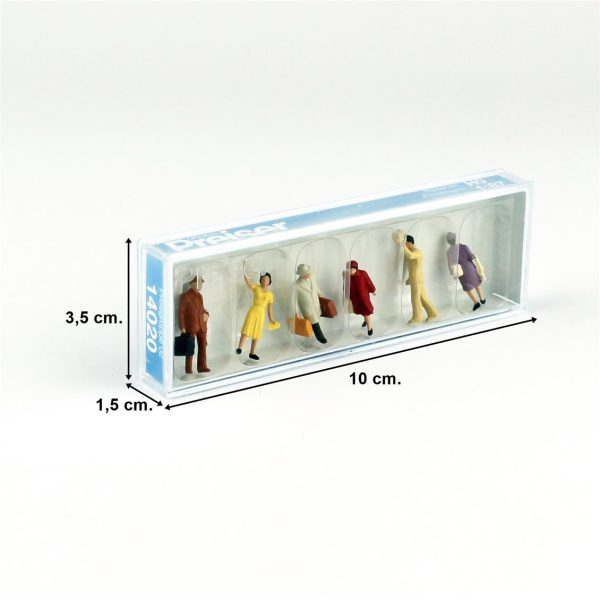 1/87 Uğurlayan Yolcular Figürleri 6 Adet, Preiser 14020 - Görsel 4