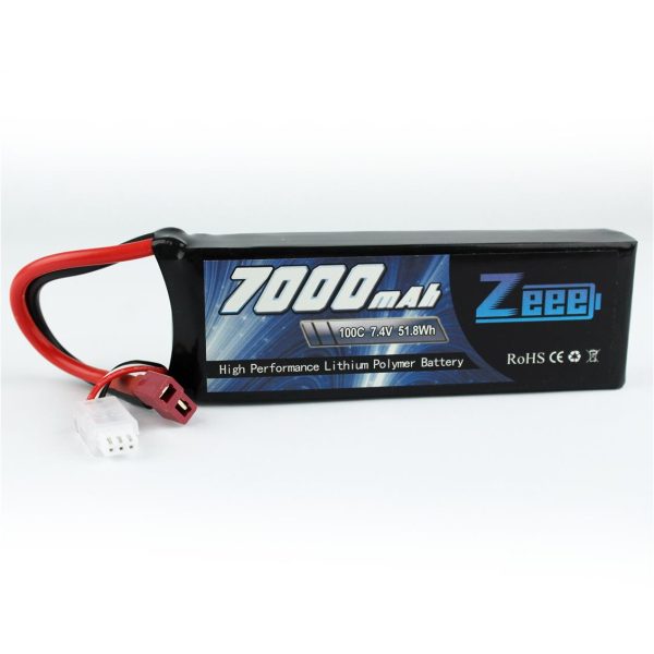 2S 7.4 Volt 7000 mAh 100C T-Deans Fişli Lipo Pil, Zeee Power - Görsel 4