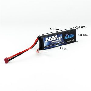2S 7.4 Volt 3500 mAh 70C T-Deans Fişli Lipo Pil, Zeee Power