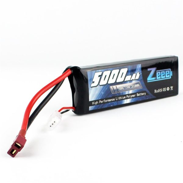 2S 7.4 Volt 5000 mAh 100C T-Deans Fişli Lipo Pil, Zeee Power - Görsel 4