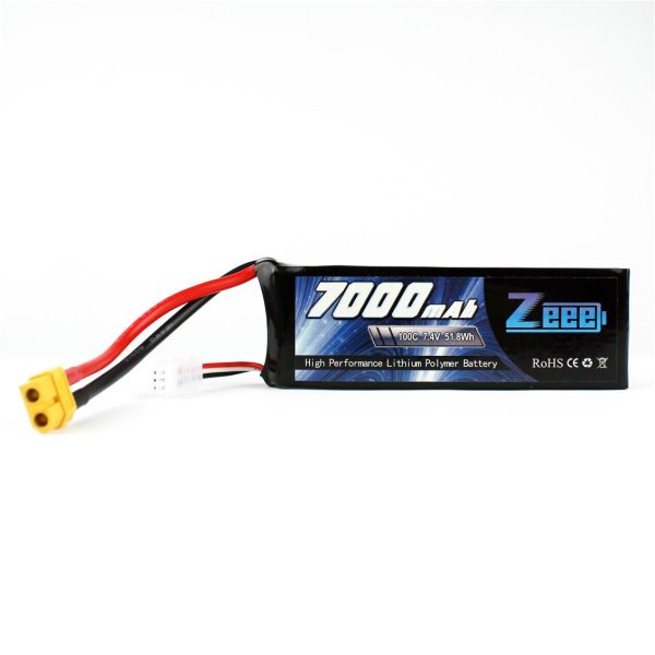 2S 7.4 Volt 7000 mAh 100C XT60 Fişli Lipo Pil, Zeee Power - Görsel 2
