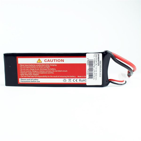 2S 7.4 Volt 5000 mAh 70C T-Deans Fişli Lipo Pil, Zeee Power - Görsel 3