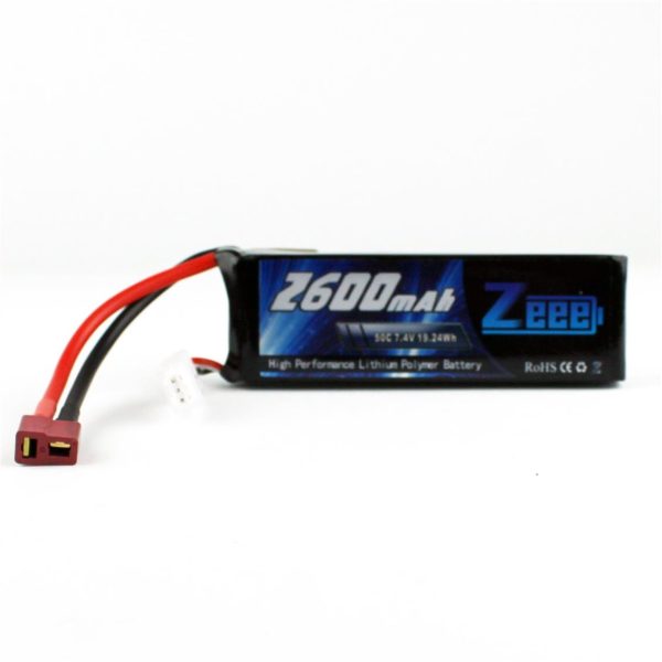 2S 7.4 Volt 2600 mAh 50C T-Deans Fişli Lipo Pil, Zeee Power - Görsel 4