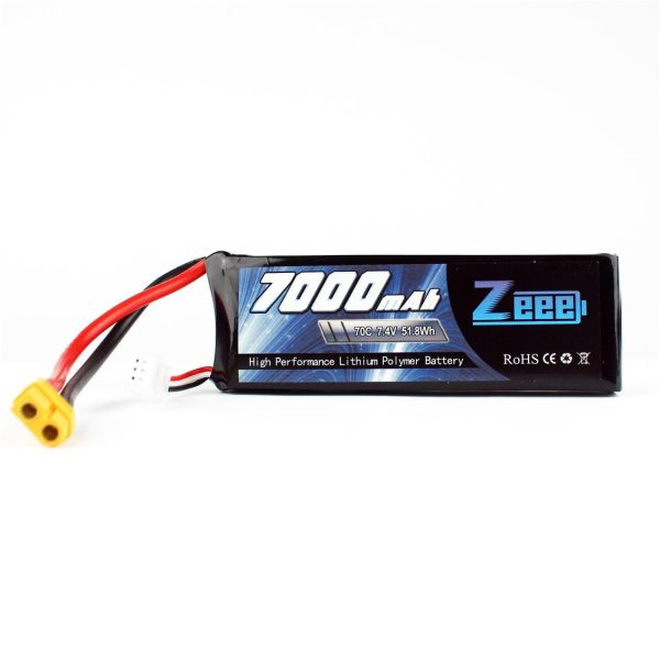 2S 7.4 Volt 7000 mAh 70C XT60 Fişli Lipo Pil, Zeee Power - Görsel 2
