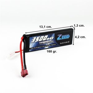 2S 7.4 Volt 3500 mAh 100C T-Deans Fişli Lipo Pil, Zeee Power