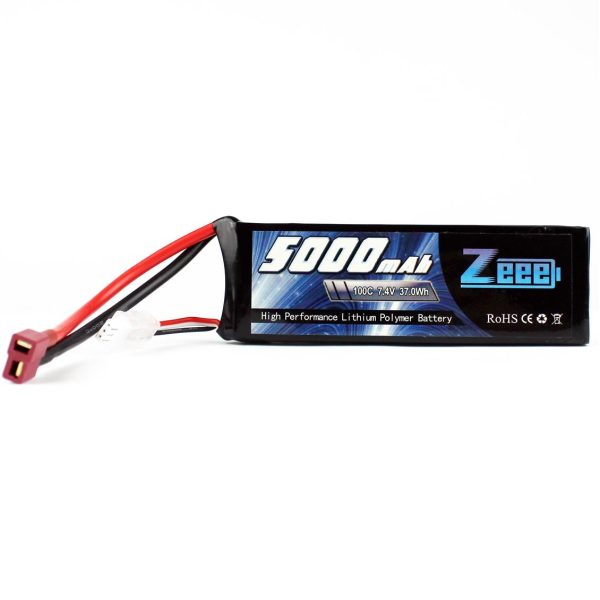 2S 7.4 Volt 5000 mAh 100C T-Deans Fişli Lipo Pil, Zeee Power - Görsel 2