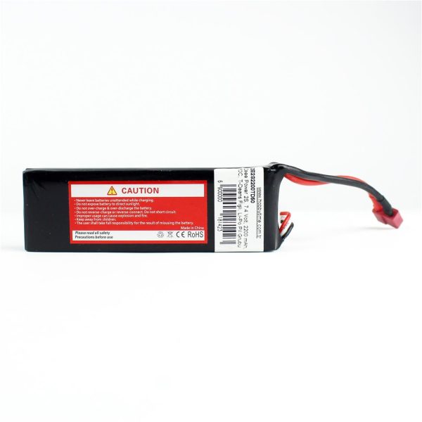2S 7.4 Volt 2200 mAh 50C T-Deans Fişli Lipo Pil, Zeee Power - Görsel 3