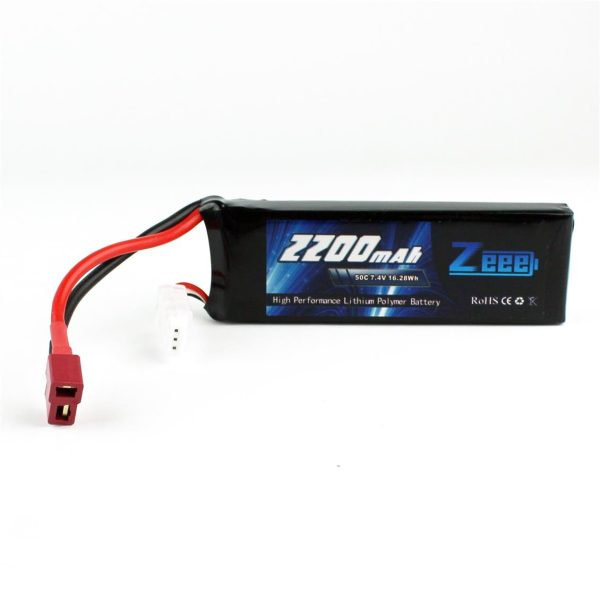 2S 7.4 Volt 2200 mAh 50C T-Deans Fişli Lipo Pil, Zeee Power - Görsel 4