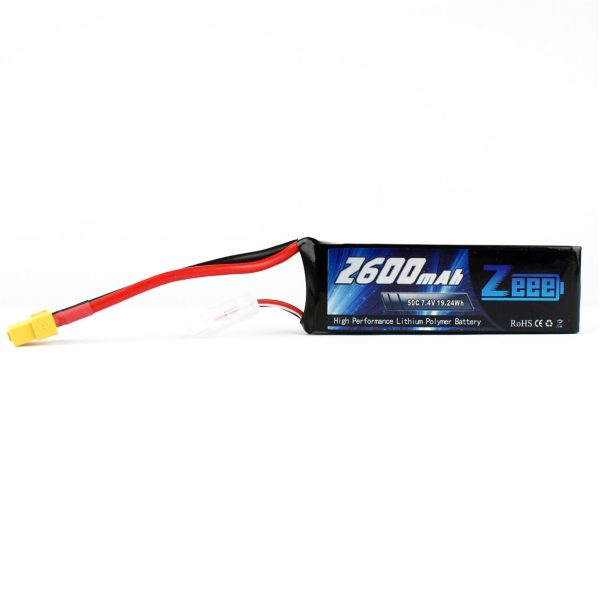 2S 7.4 Volt 2600 mAh 50C XT60 Fişli Lipo Pil, Zeee Power - Görsel 2