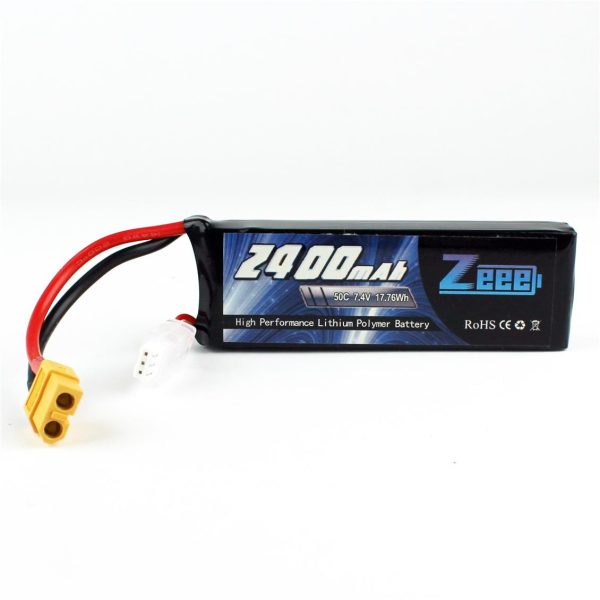 2S 7.4 Volt 2400 mAh 50C XT60 Fişli Lipo Pil, Zeee Power - Görsel 4