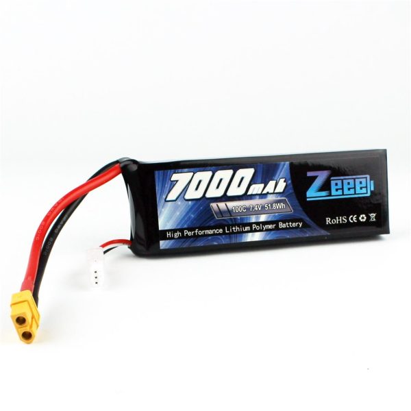2S 7.4 Volt 7000 mAh 100C XT60 Fişli Lipo Pil, Zeee Power - Görsel 4