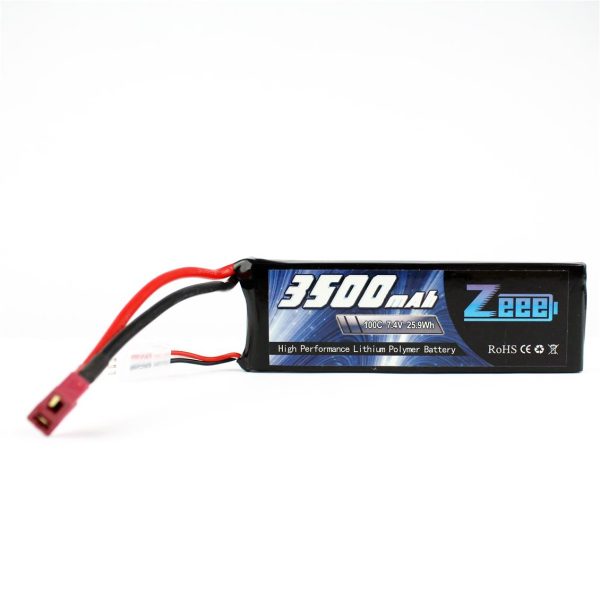 2S 7.4 Volt 3500 mAh 100C T-Deans Fişli Lipo Pil, Zeee Power - Görsel 2