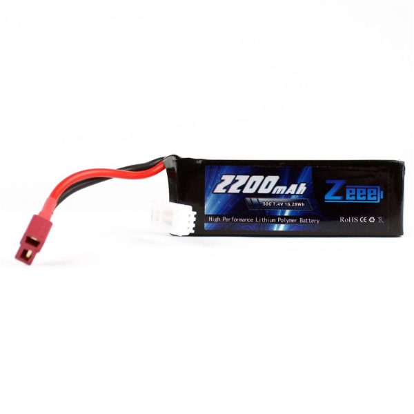 2S 7.4 Volt 2200 mAh 50C T-Deans Fişli Lipo Pil, Zeee Power - Görsel 2