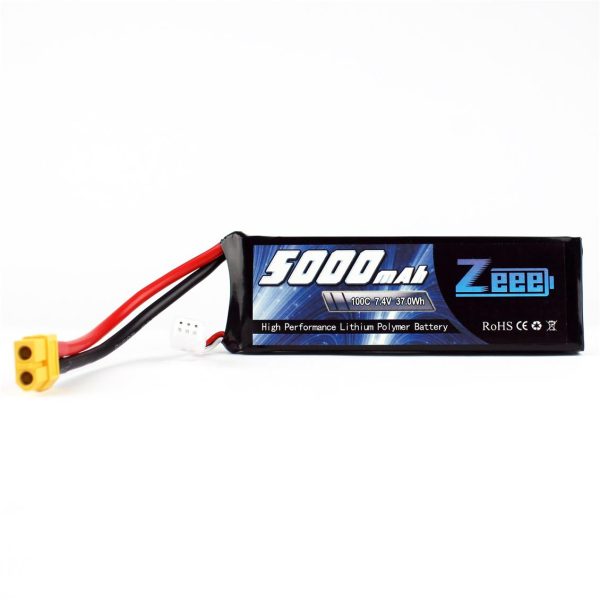 2S 7.4 Volt 5000 mAh 100C XT60 Fişli Lipo Pil, Zeee Power - Görsel 2