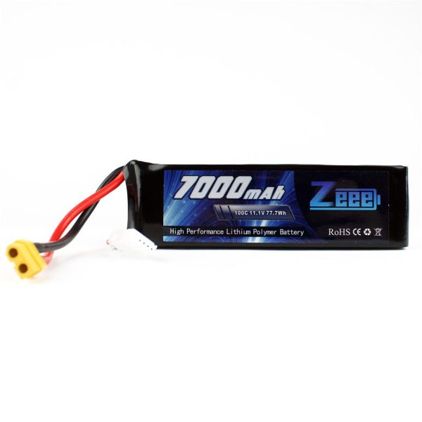 3S 11.1 Volt 7000 mAh 100C XT60 Fişli Lipo Pil, Zeee Power - Görsel 2