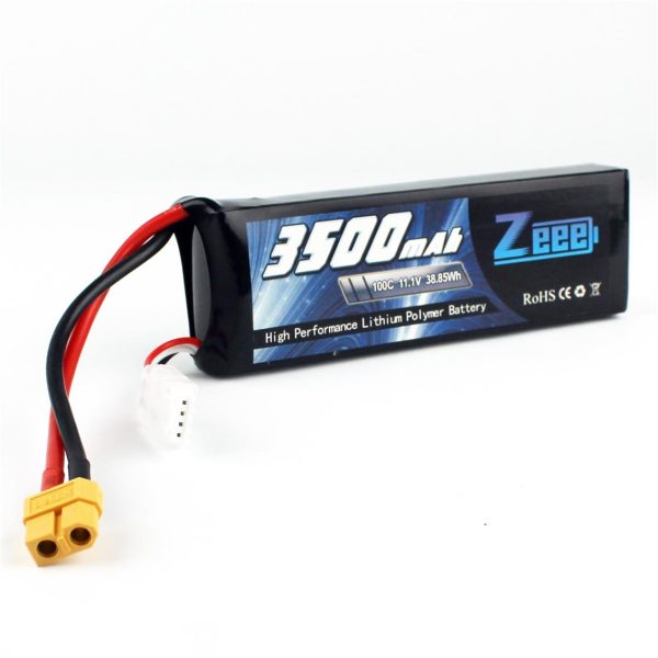3S 11.1 Volt 3500 mAh 100C XT60 Fişli Lipo Pil, Zeee Power - Görsel 4