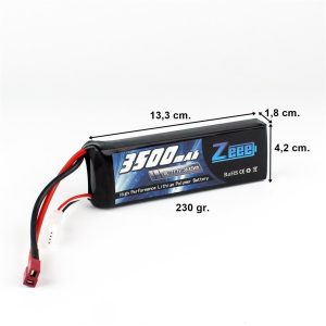 3S 11.1 Volt 3500 mAh 70C T-Deans Fişli Lipo Pil, Zeee Power