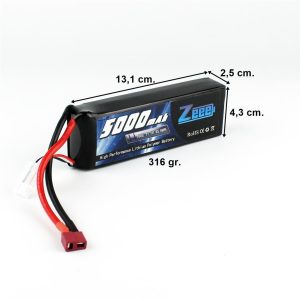 3S 11.1 Volt 5000 mAh 100C T-Deans Fişli Lipo Pil, Zeee Power