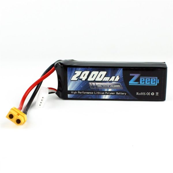 3S 11.1 Volt 2400 mAh 50C XT60 Fişli Lipo Pil, Zeee Power - Görsel 4