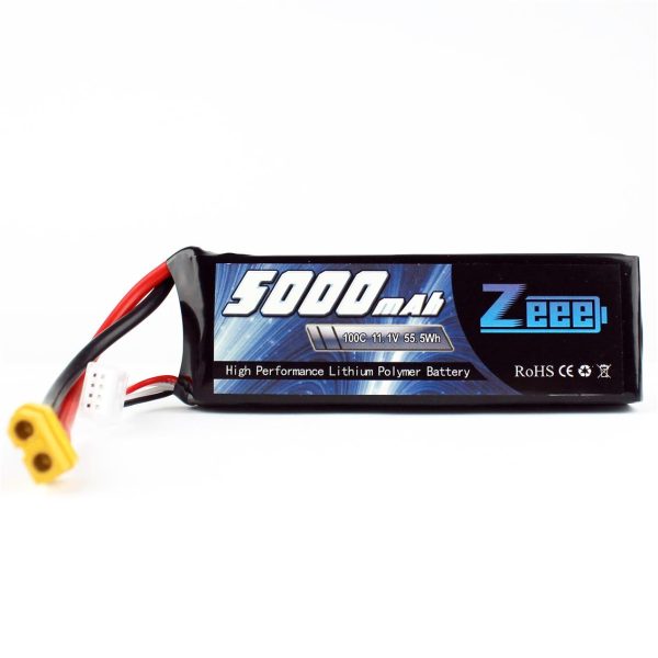 3S 11.1 Volt 5000 mAh 100C XT60 Fişli Lipo Pil, Zeee Power - Görsel 2
