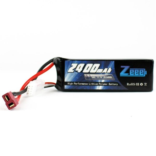 3S 11.1 Volt 2400 mAh 50C T-Deans Fişli Lipo Pil, Zeee Power - Görsel 4