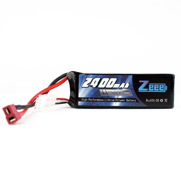 3S 11.1 Volt 2400 mAh 50C T-Deans Fişli Lipo Pil, Zeee Power - Görsel 2