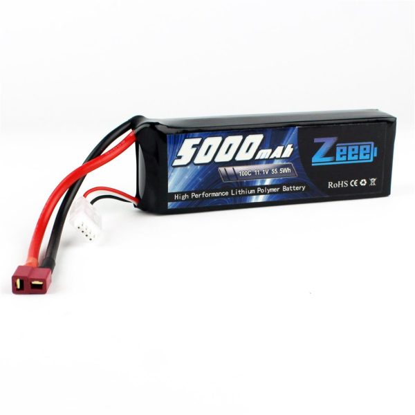 3S 11.1 Volt 5000 mAh 100C T-Deans Fişli Lipo Pil, Zeee Power - Görsel 4