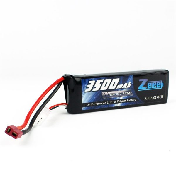 3S 11.1 Volt 3500 mAh 100C T-Deans Fişli Lipo Pil, Zeee Power - Görsel 4