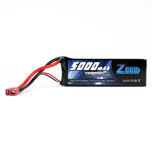 3S 11.1 Volt 5000 mAh 100C T-Deans Fişli Lipo Pil, Zeee Power - Görsel 2