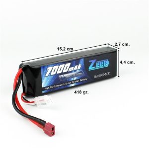 3S 11.1 Volt 7000 mAh 100C T-Deans Fişli Lipo Pil, Zeee Power