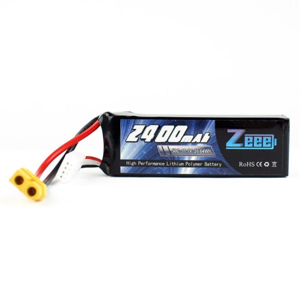 3S 11.1 Volt 2400 mAh 50C XT60 Fişli Lipo Pil, Zeee Power - Görsel 2