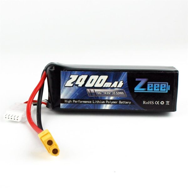 4S 14.8 Volt 2400 mAh 70C XT60 Fişli Lipo Pil, Zeee Power - Görsel 4