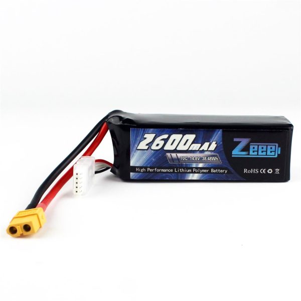 4S 14.8 Volt 2600 mAh 70C XT60 Fişli Lipo Pil, Zeee Power - Görsel 4