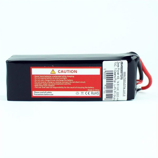 4S 14.8 Volt 2200 mAh 70C T-Deans Fişli Lipo Pil, Zeee Power - Görsel 3