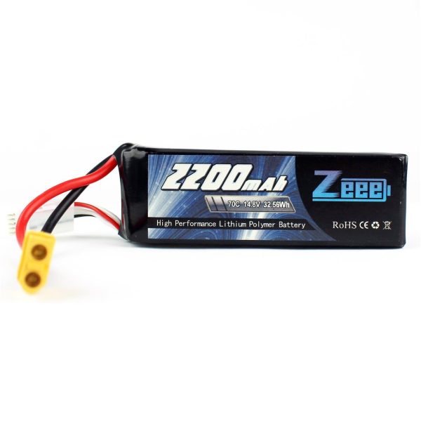 4S 14.8 Volt 2200 mAh 70C XT60 Fişli Lipo Pil, Zeee Power - Görsel 2