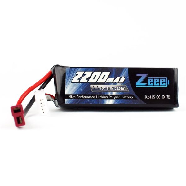 4S 14.8 Volt 2200 mAh 70C T-Deans Fişli Lipo Pil, Zeee Power - Görsel 2