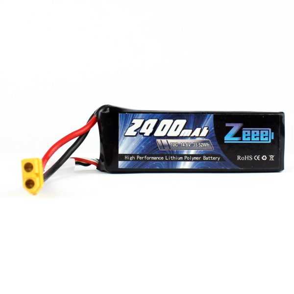 4S 14.8 Volt 2400 mAh 70C XT60 Fişli Lipo Pil, Zeee Power - Görsel 2