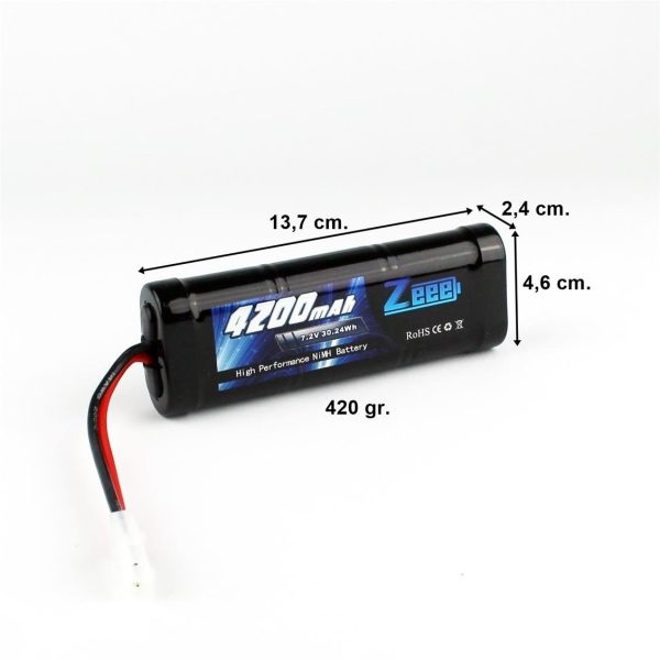7.2 Volt 4200 mAh SC Tamiya Fişli Ni-Mh Pil Grubu, Zeee Power